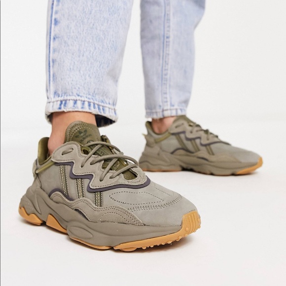 Trace Khaki Ozweego Khaki Damen Adidas Originals Ozweego Sneakers